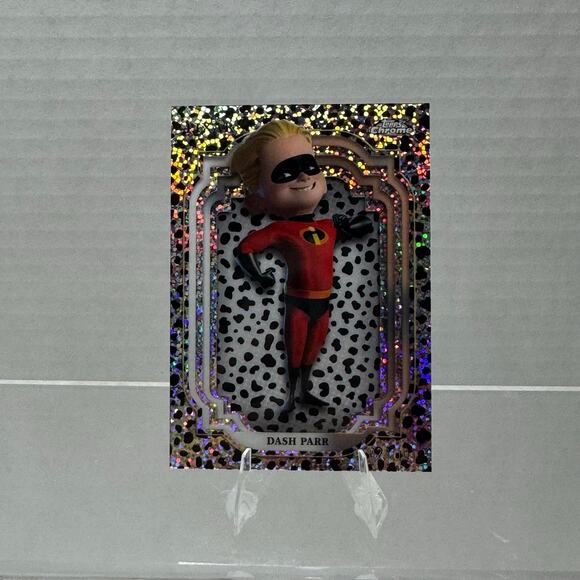 Disney Topps Chrome 2024 Dash Parr Black and White Speckle #97 /101 - Picture 1 of 5